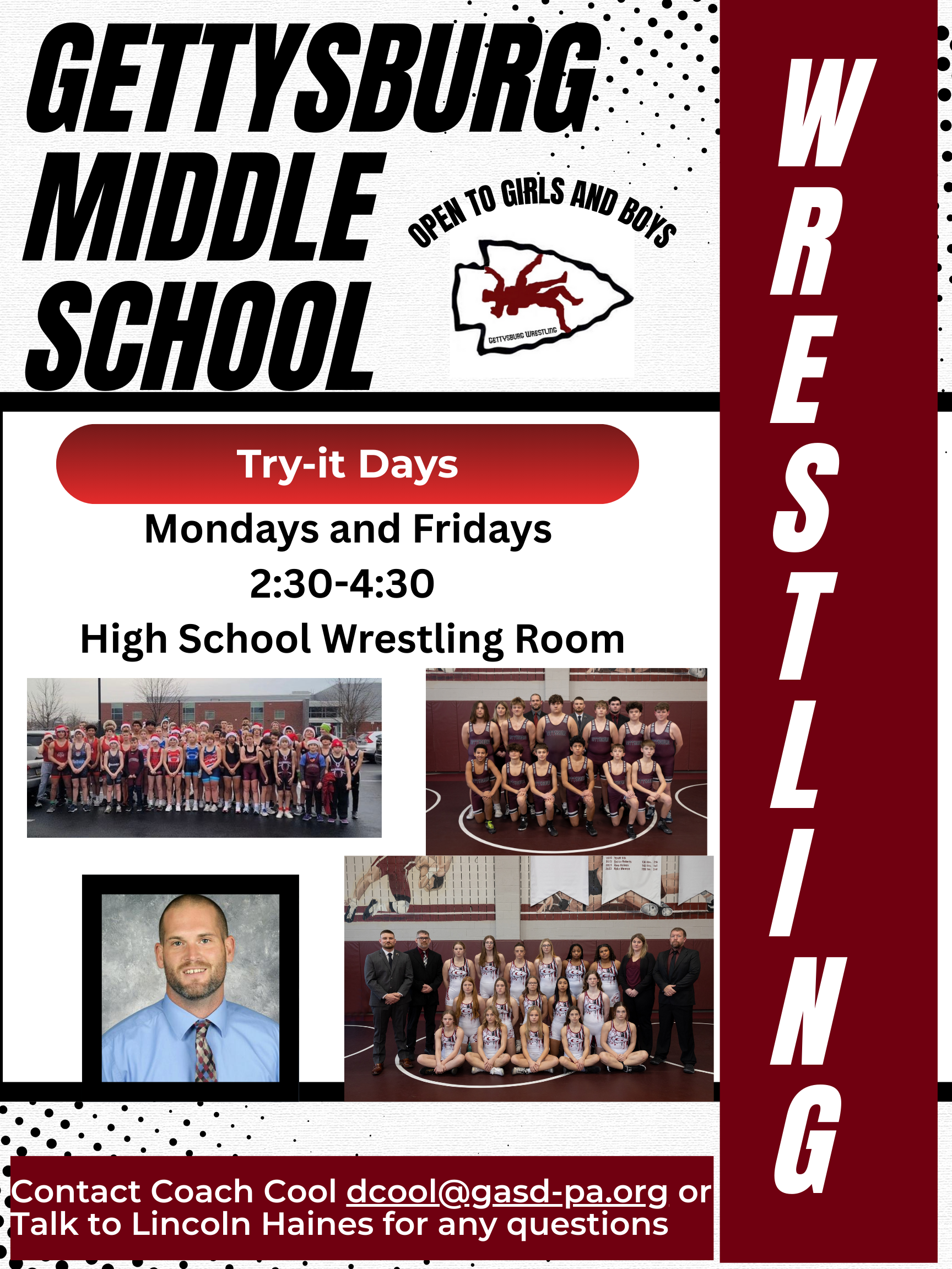Middle School Wrestling Flyer